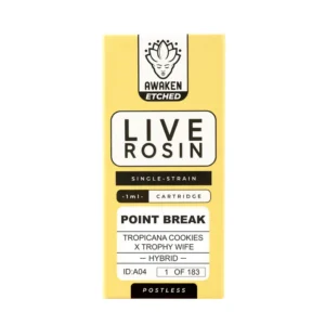Point Break - Live Rosin 1ml Etched Vape Cartridge