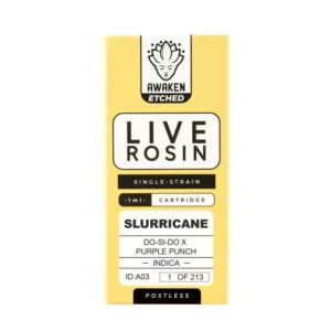 Slurricane - Live Rosin 1ml Etched Vape Cartridge