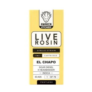 El Chapo - Live Rosin 1ml Etched Vape Cartridge