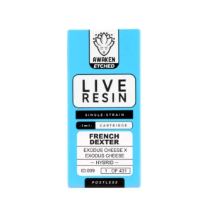 French Dexter - Live Resin 1ml Etched Vape Cartridge
